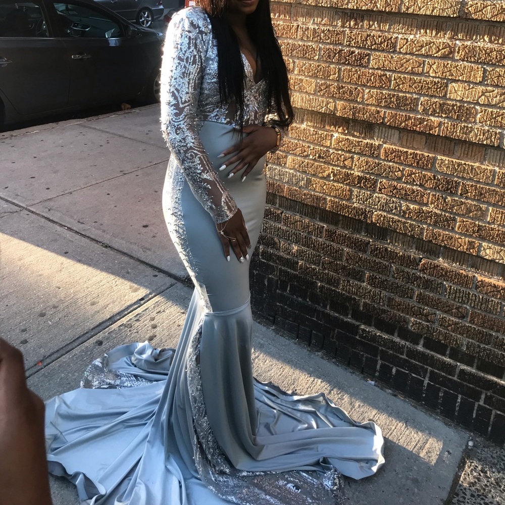 Silver Prom Dress